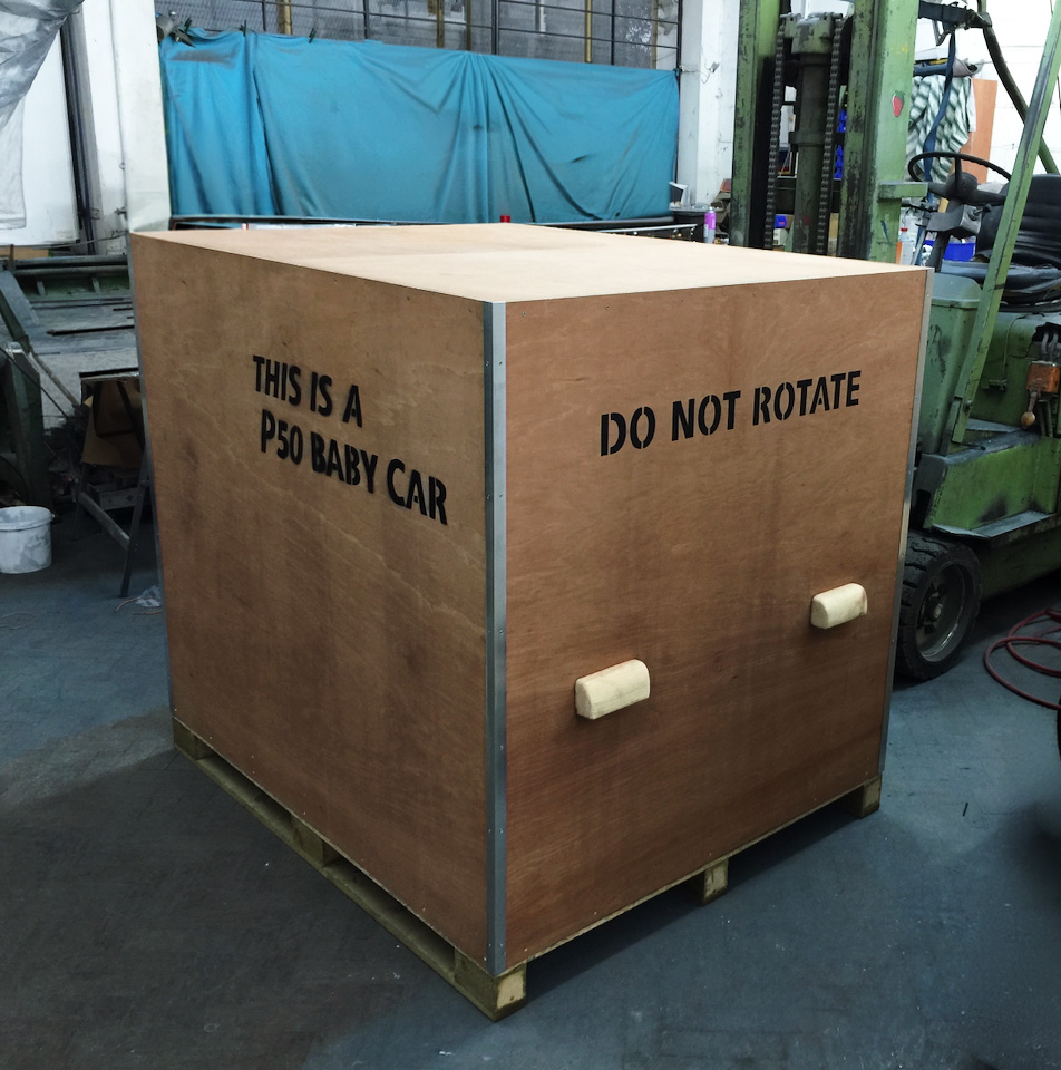 This is a Peel P50 Baby Car Box Crated 01