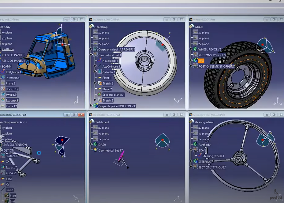 Complete Peel P50 vehicle digitally captured using professional handheld 3D scanning technology.