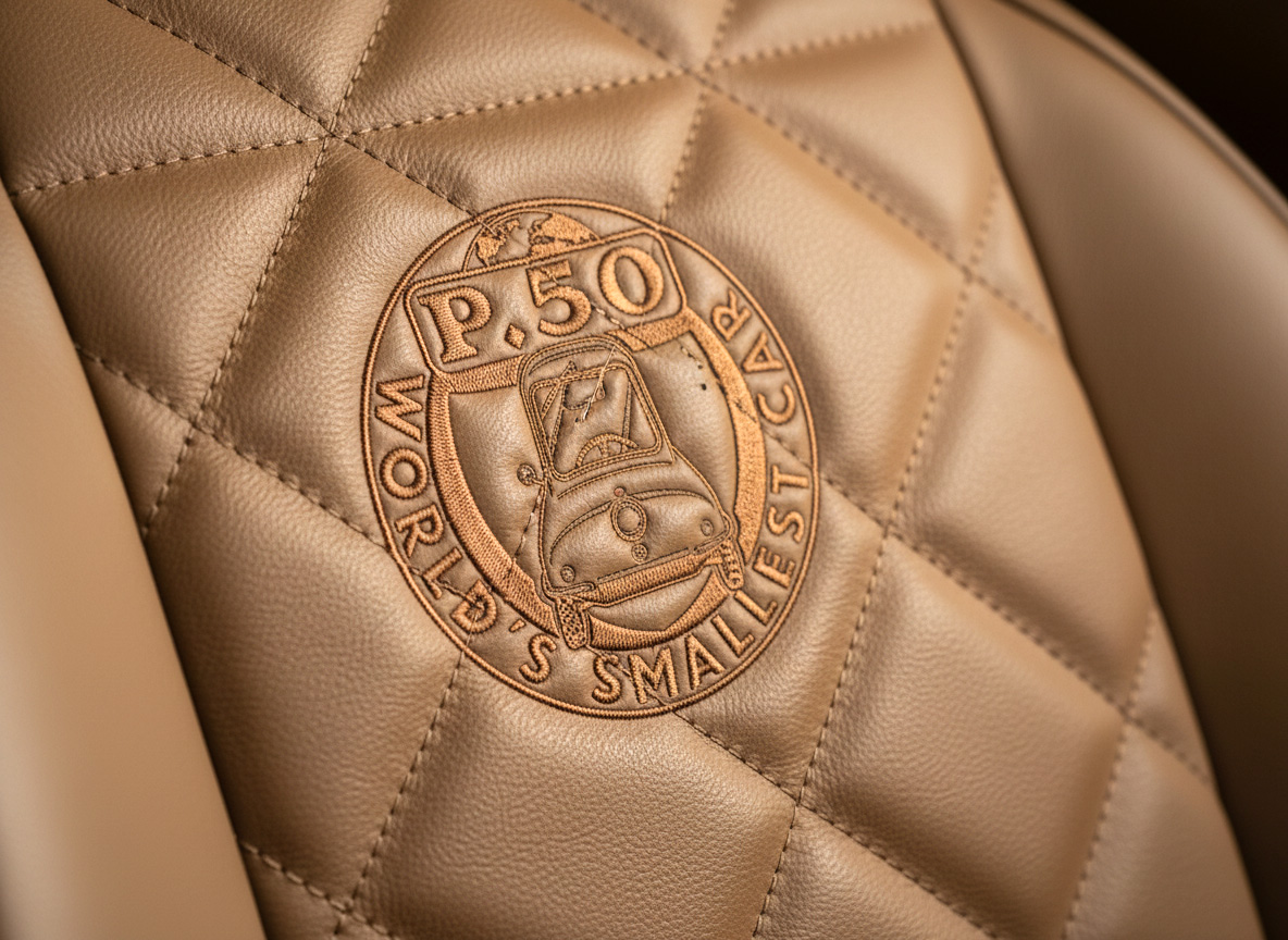 Peel P50 Rep Quilted Leather Seat Upholstery